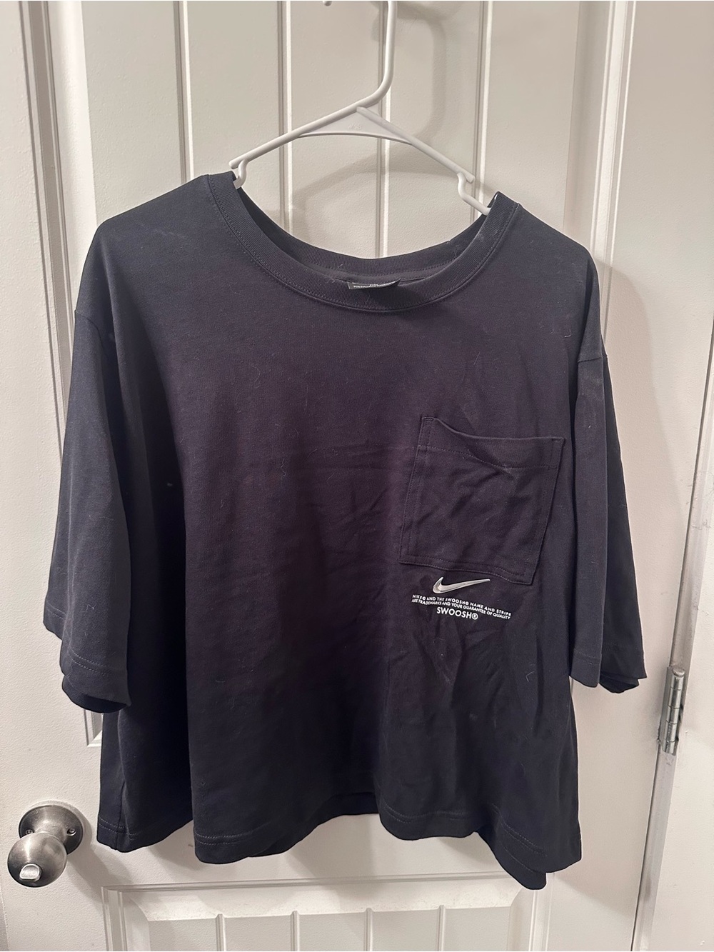 Nike black Crewneck Tee with silver Swoosh Tag
